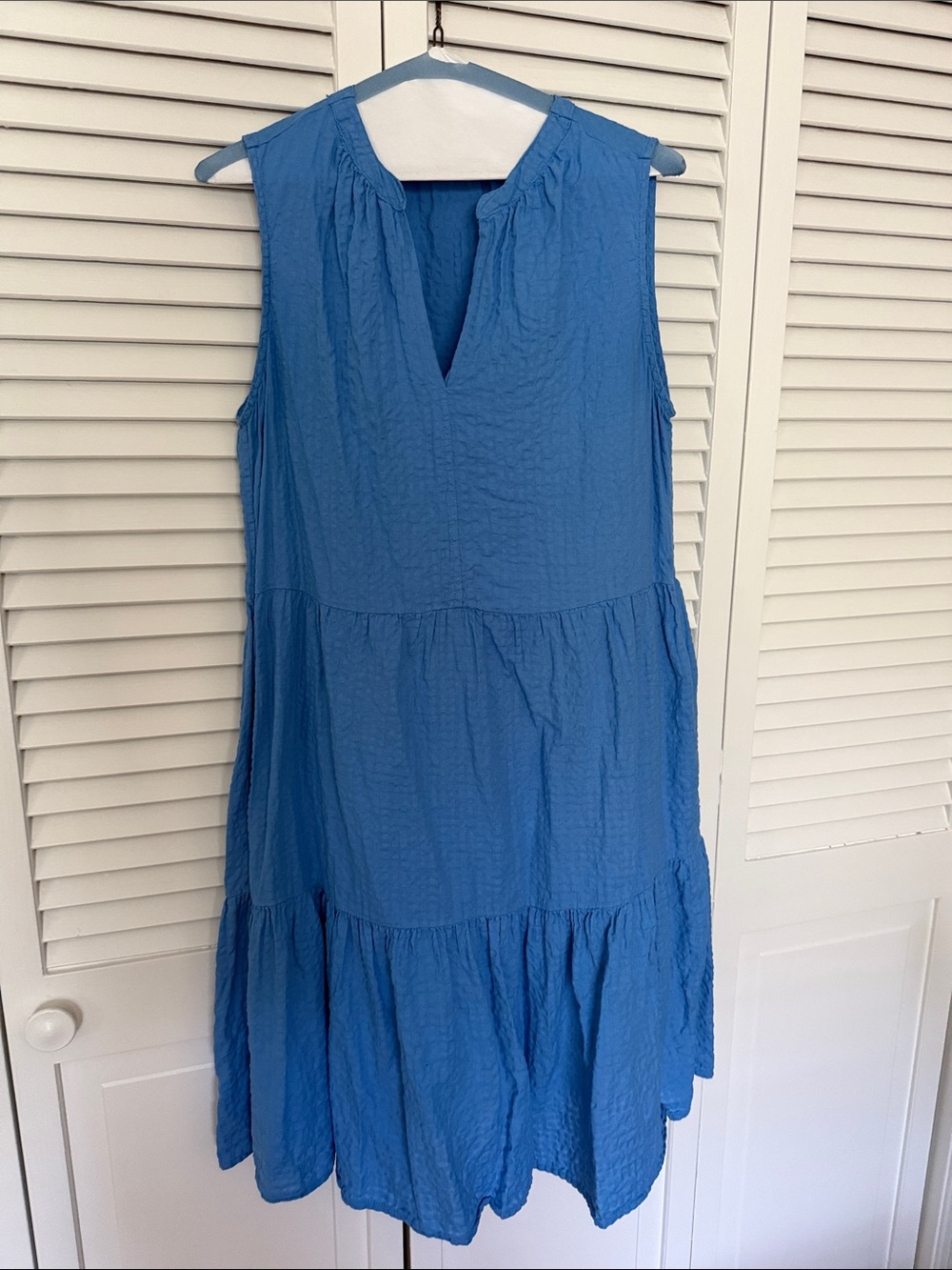 Dylan Sleeveless Blue Tiered Summer Dress